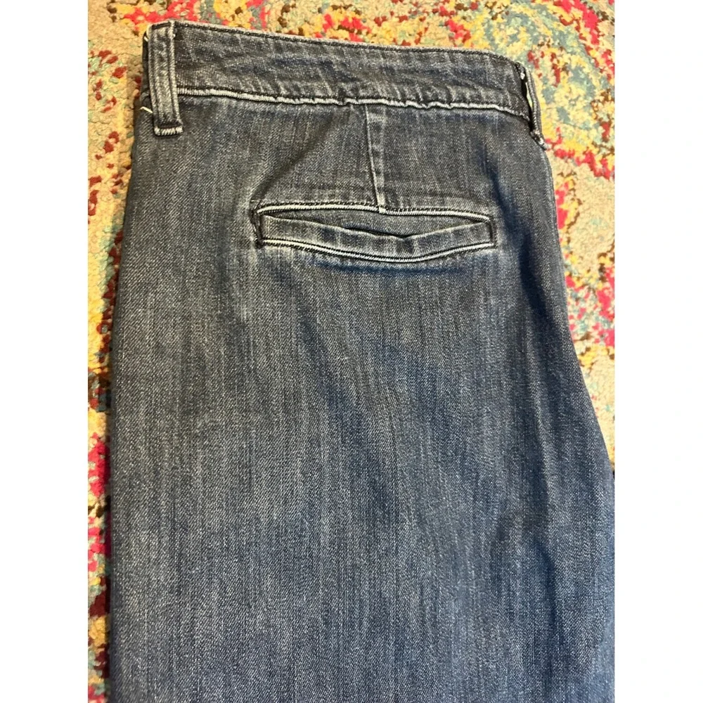 J. Crew Wide Leg Crop Jeans Dark Wash Denim Size‎ 32 Women's